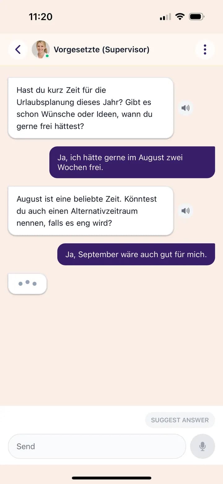 AI conversation practice
